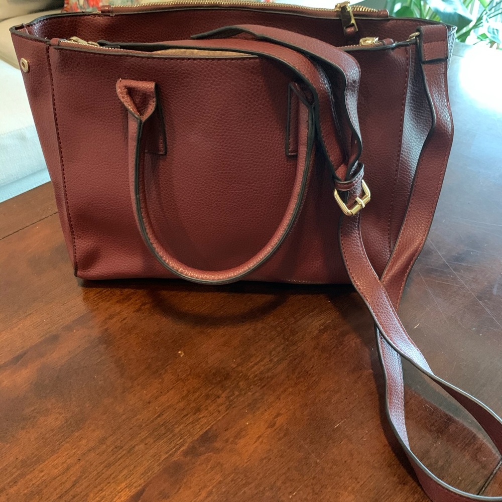 Maroon Shoulder Bag with strap